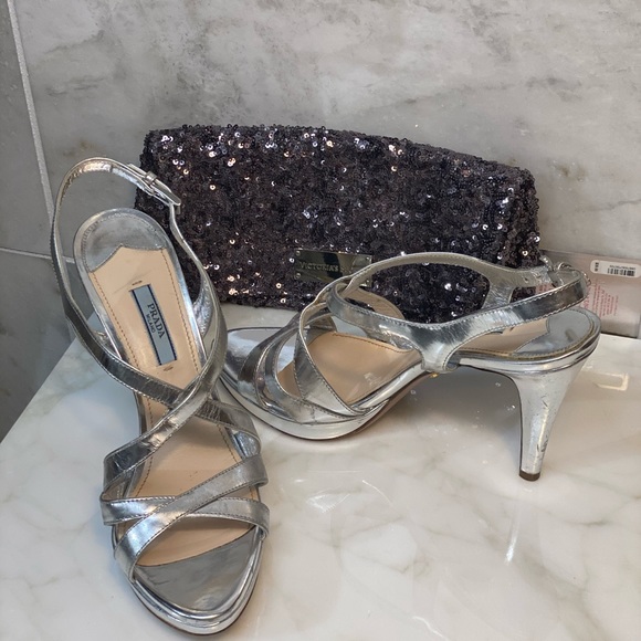 Prada Shoes - Prada silver shoes